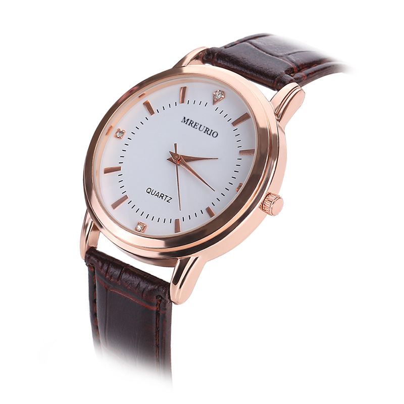 Par kvarcnih satova s PU narukvicom, unisex, casual stil, 30 mm brojčanik, kućište od legure, model Oumi ya001