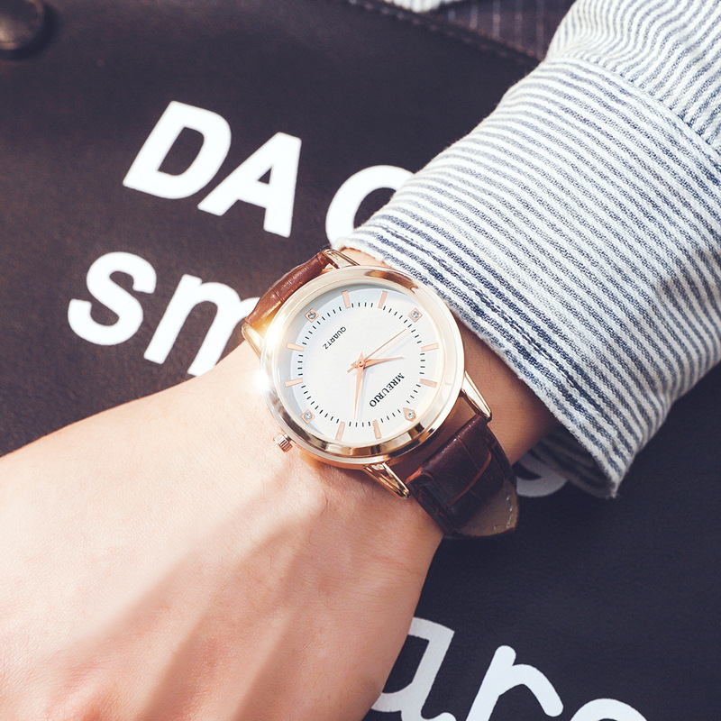 Par kvarcnih satova s PU narukvicom, unisex, casual stil, 30 mm brojčanik, kućište od legure, model Oumi ya001