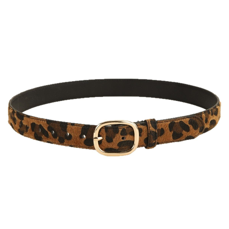 Ženski kaiš s leopard i zmijskim uzorkom, okrugla metalna kopča, PU koža, svestran svakodnevni pojas za struk
