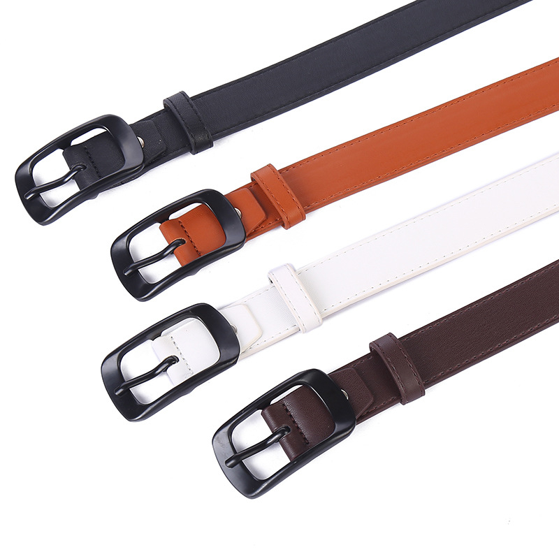 Unisex casual pojas s kopčom na iglu, umjetna koža, širina 2-4 cm