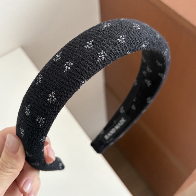 Korejskog stila retro čelenka s cvjetnim uzorkom i špongastom teksturom za žene, za svakodnevnu upotrebu, svestran dodatak za kosu