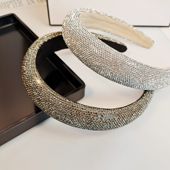 Široka čelenka za kosu s rhinestones, zvjezdani motiv, elegantna i vrhunska