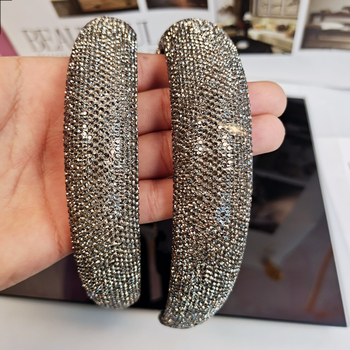Široka čelenka za kosu s rhinestones, zvjezdani motiv, elegantna i vrhunska