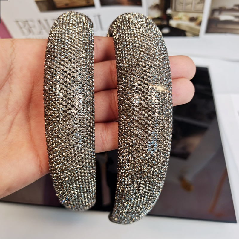 Široka čelenka za kosu s rhinestones, zvjezdani motiv, elegantna i vrhunska