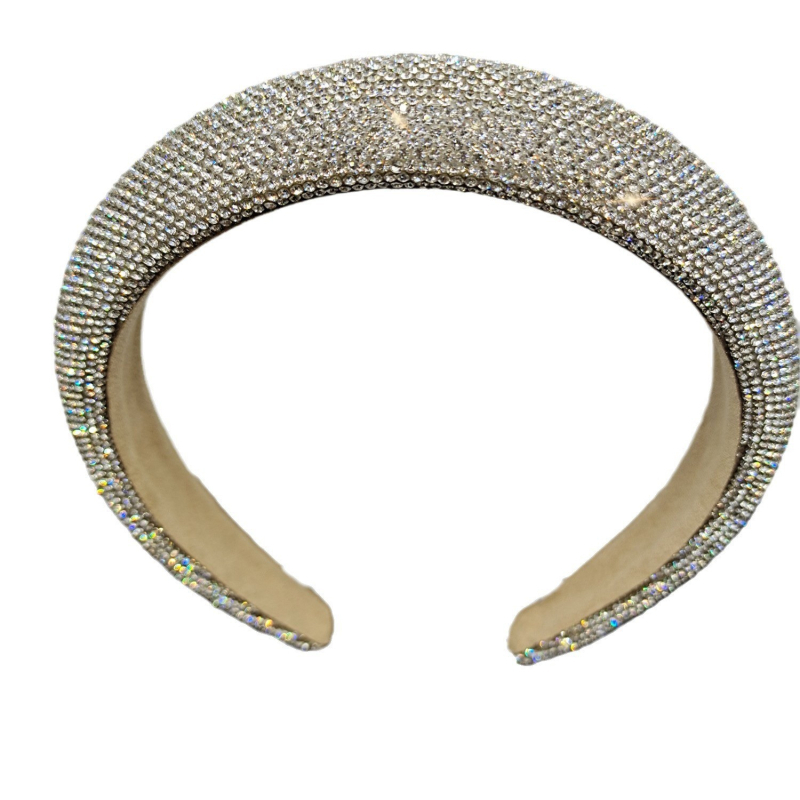 Široka čelenka za kosu s rhinestones, zvjezdani motiv, elegantna i vrhunska