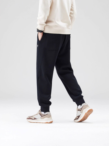 KUKULUKY Muške trenirke hlače za jesen, širokog kroja, s manžetama pri gležnjevima, casual streetwear, pamuk-poliester