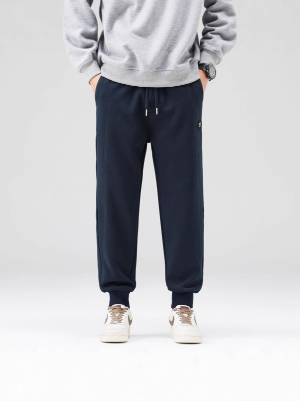 KUKULUKY Muške trenirke hlače za jesen, širokog kroja, s manžetama pri gležnjevima, casual streetwear, pamuk-poliester