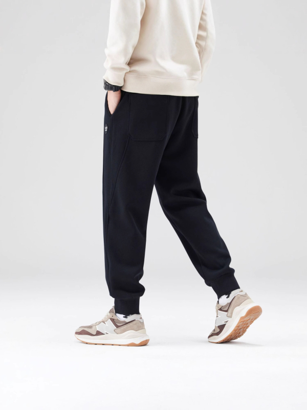 KUKULUKY Muške trenirke hlače za jesen, širokog kroja, s manžetama pri gležnjevima, casual streetwear, pamuk-poliester