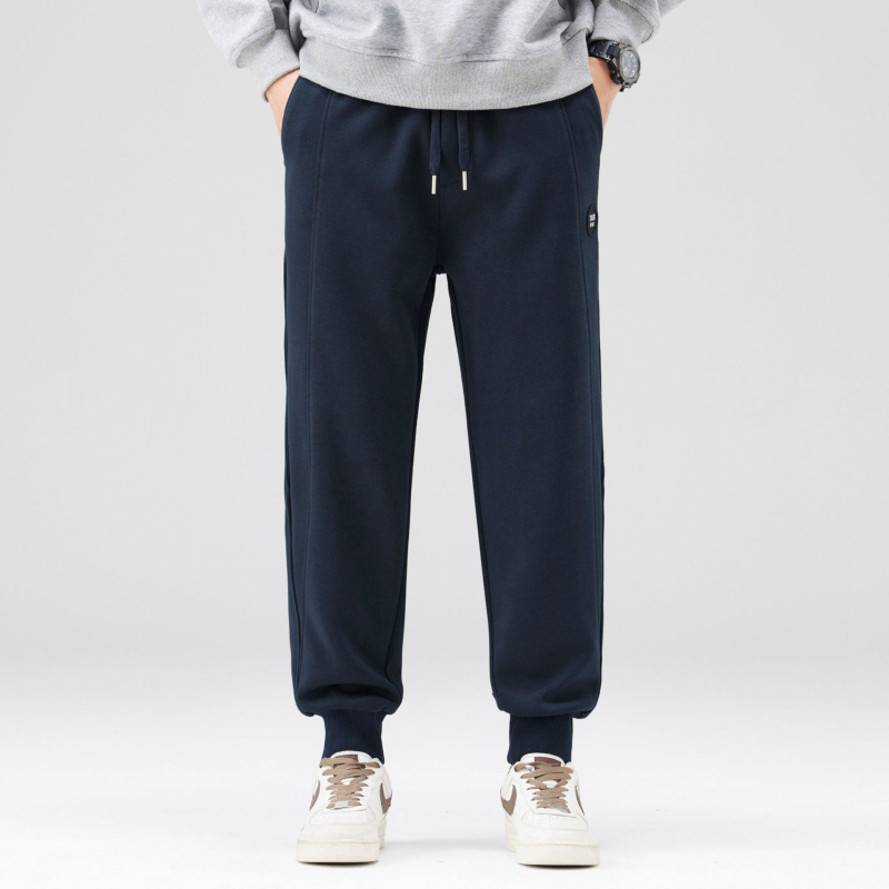 KUKULUKY Muške trenirke hlače za jesen, širokog kroja, s manžetama pri gležnjevima, casual streetwear, pamuk-poliester