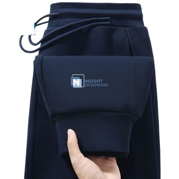 Muške zimske debeli fleece jogging hlače, casual, tople, udoban kroj, velika veličina, Silver Fox fleece