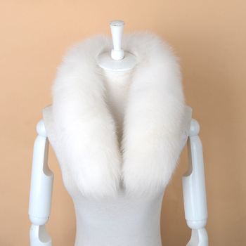 Šal od prave lisice krzna, prirodna boja, unisex, casual stil, duljina oko 80 cm, oversize