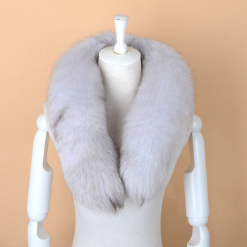 Šal od prave lisice krzna, prirodna boja, unisex, casual stil, duljina oko 80 cm, oversize