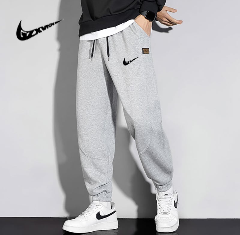 Férfi Koreai stílusú sportnadrág, cropped jogger, 100% pamut, laza szabás, tavasz-ősz