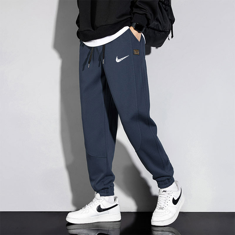 Férfi Koreai stílusú sportnadrág, cropped jogger, 100% pamut, laza szabás, tavasz-ősz