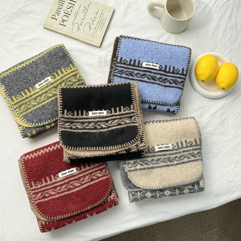 Plavi Fair Isle pleteni vuneni šal, za žene i muškarce, zima 2025, kampus stil, topao