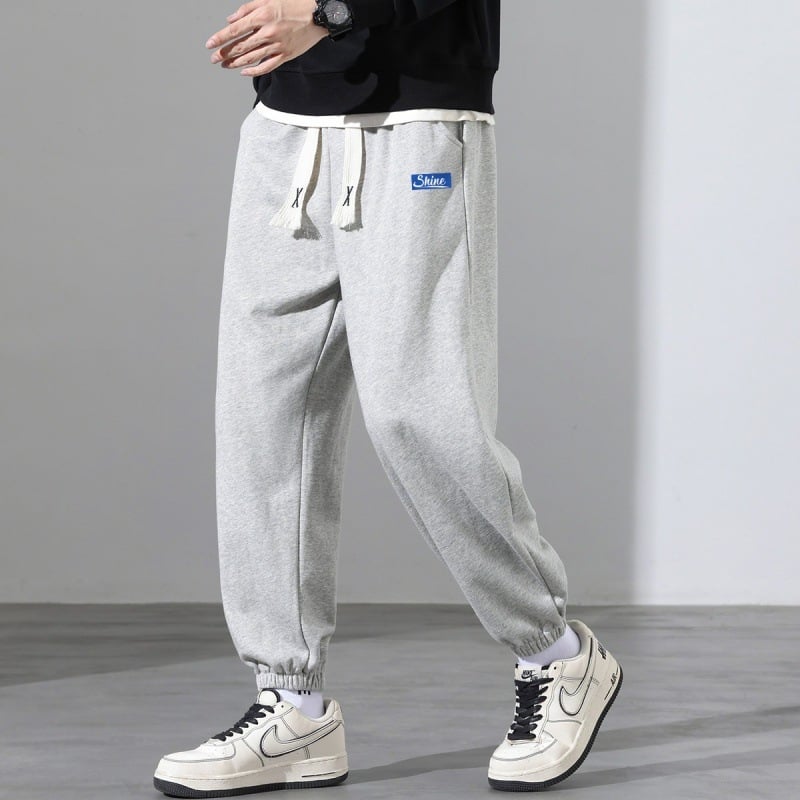 Férfiaknak kényelmes jogger nadrág, laza szabás, cropped hossz, sportos nadrág minden évszakra
