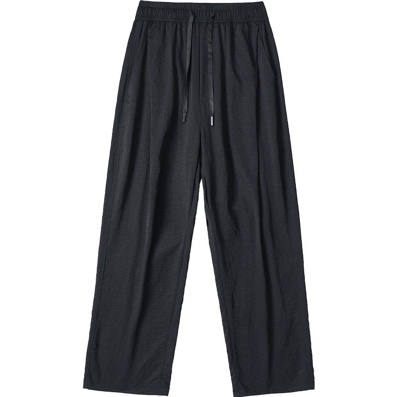 Férfi nyári vékony pamut casual nadrág, lazán szabott, bokáig szűkített szár, workwear stílus