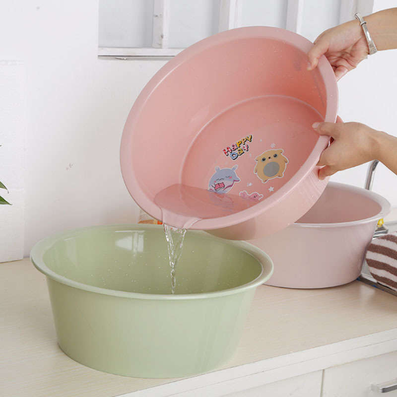 Plastični debeli duboki umivaonik za kućnu upotrebu, za pranje voća i povrća, s otiskom loga