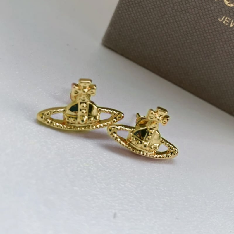 Unisex minijaturni naušnice-stud u punk stilu, geometrijski oblik Saturn