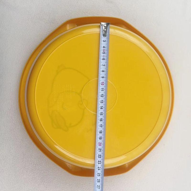 Debeli plastični sud s dvije ručke, crtani dizajn patke s cvjetnim motivom, otporan na visoke temperature, 35 cm, za studentski dom i kućnu uporabu.