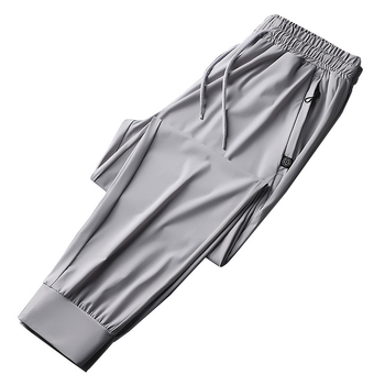 Férfi Ice Silk könnyű cropped sportnadrág, légáteresztő, gyorsan száradó, nyár 2023, mindennapi viselet