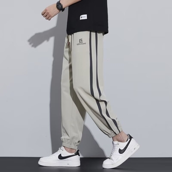 Férfiak laza, gyorsan száradó, lélegző nyári sportnadrág, plusz méret, ice-silk anyag