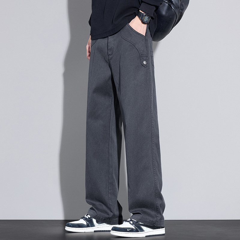 Muške hlače Lyocell, drapirane, lagane za ljeto, slobodan ravni kroj, sportsko casual stil, 2026 novi model