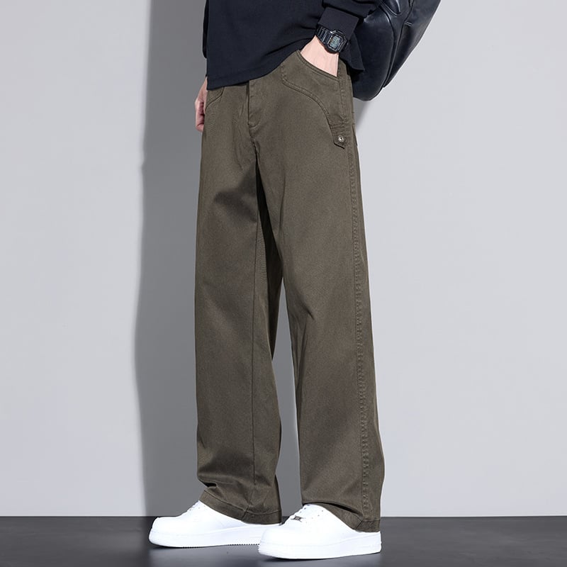 Muške hlače Lyocell, drapirane, lagane za ljeto, slobodan ravni kroj, sportsko casual stil, 2026 novi model
