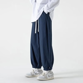 Muške hlače u japanskom stilu, retro casual, lagane pamukaste jogger hlače s opuštenim krojem