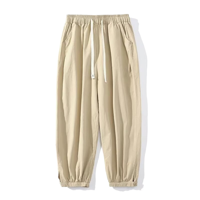 Muške hlače u japanskom stilu, retro casual, lagane pamukaste jogger hlače s opuštenim krojem