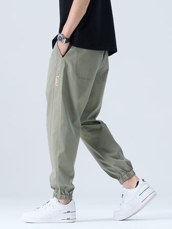Muške Ice Silk jogger hlače, brzo sušeće, 3/4 dužine, opušten kroj, ljeto, plus veličina