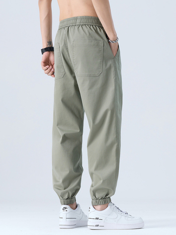 Muške Ice Silk jogger hlače, brzo sušeće, 3/4 dužine, opušten kroj, ljeto, plus veličina