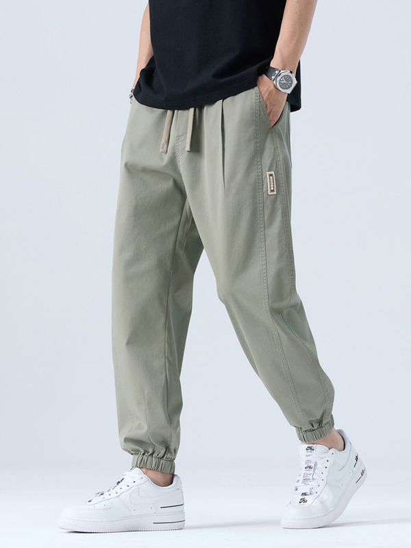 Muške Ice Silk jogger hlače, brzo sušeće, 3/4 dužine, opušten kroj, ljeto, plus veličina