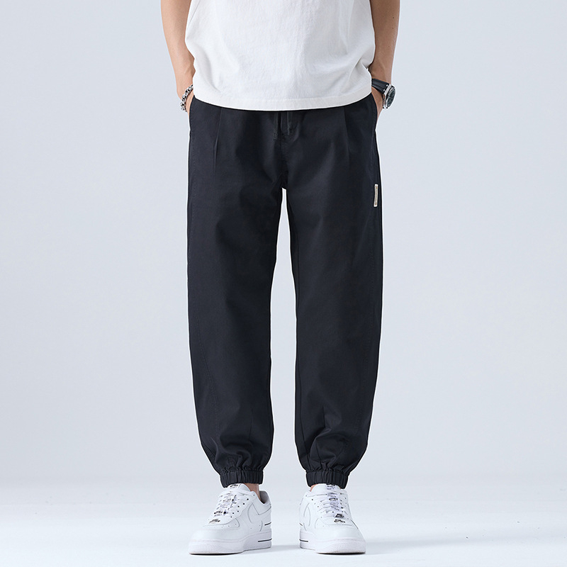 Muške Ice Silk jogger hlače, brzo sušeće, 3/4 dužine, opušten kroj, ljeto, plus veličina