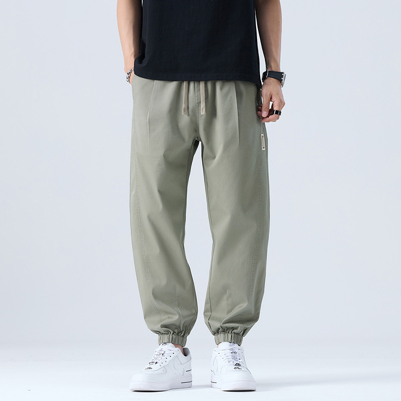 Muške Ice Silk jogger hlače, brzo sušeće, 3/4 dužine, opušten kroj, ljeto, plus veličina