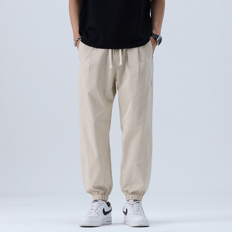 Muške Ice Silk jogger hlače, brzo sušeće, 3/4 dužine, opušten kroj, ljeto, plus veličina