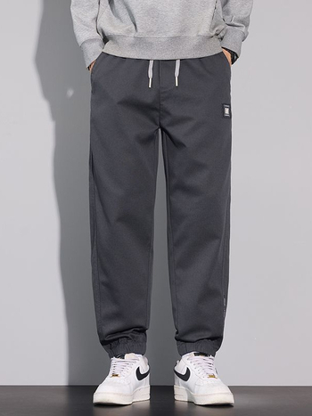Férfi Lyocell anyagú cargo nadrág fleece bélelt, vastag anyag, egyenes szabású, mindennapi sportos nadrág több zsebbel