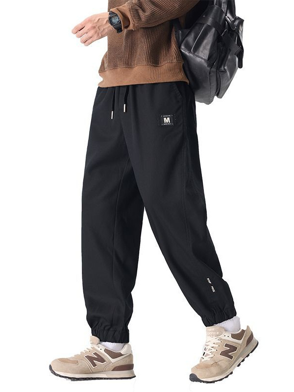 Férfi Lyocell anyagú cargo nadrág fleece bélelt, vastag anyag, egyenes szabású, mindennapi sportos nadrág több zsebbel