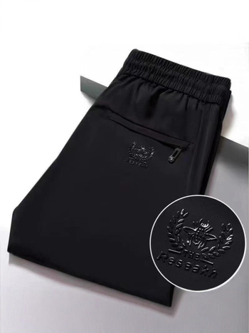 Muške hlače od Ice Silk, casual stil, velike veličine, elastičan pojas, brzo suše, ravni kroj, duge hlače