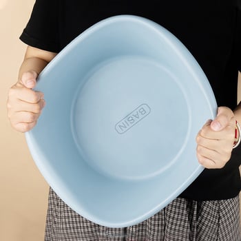 Plastična posuda za pranje s dva držača za kućnu upotrebu, pogodna za pranje lica u kuhinji te višestruku upotrebu za pranje beba i pranje stopala.