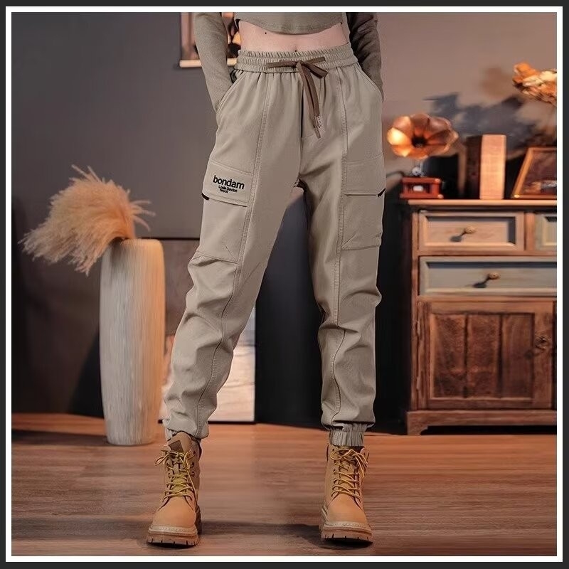 Muške ljetne casual hlače, 2024 trend High Street stila, široka kroj, vodootporne hlače za outdoor, srednji pojas, poliester