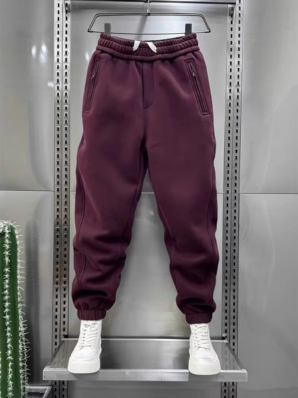 Muške trenirke hlače za jesen/zimu, jednobojne, širokog kroja s vezanjem, haremski stil