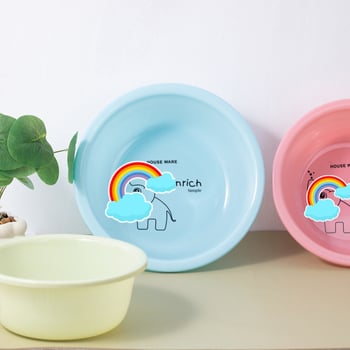Plastična mala kućna posuda za pranje, kružnog oblika, za pranje povrća, voća i bebinog lica
