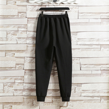 Férfi slim-fit sportos tréningnadrág, egyszínű, elasztikus