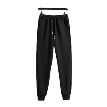 Férfi slim-fit sportos tréningnadrág, egyszínű, elasztikus