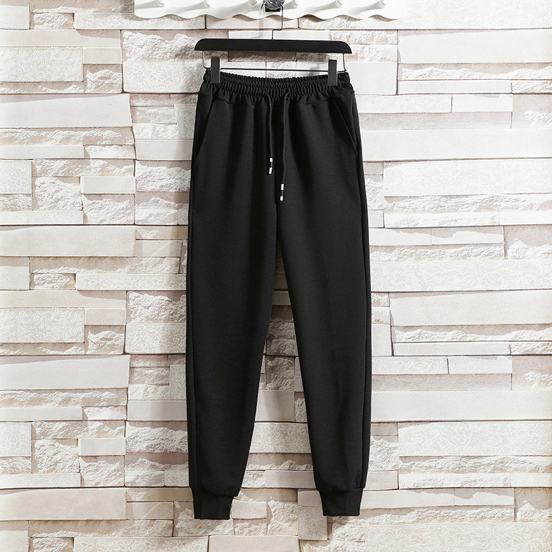 Férfi slim-fit sportos tréningnadrág, egyszínű, elasztikus