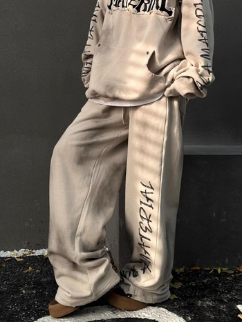 Muške hlače u hongkonškom stilu, ravni kroj, casual streetwear dizajn, proljeće i jesen, korejski stil.