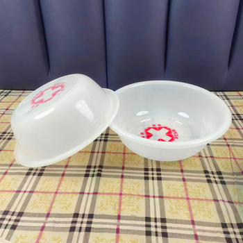 Jednokratni bolnički plastični umivaonik, bijelo-plavi, promjer 32 cm