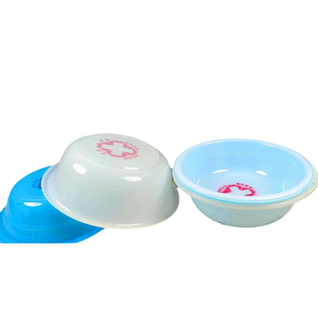 Jednokratni bolnički plastični umivaonik, bijelo-plavi, promjer 32 cm