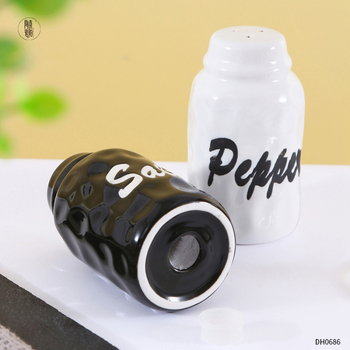 Keramička posuda za začine za kuhinju, minimalistički dizajn, kompaktna posuda za papar, pogodna za kućanstva i manje restorane, prilagođeni logo